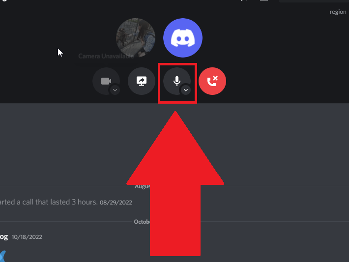 Click on the microphone icon when you're in a call