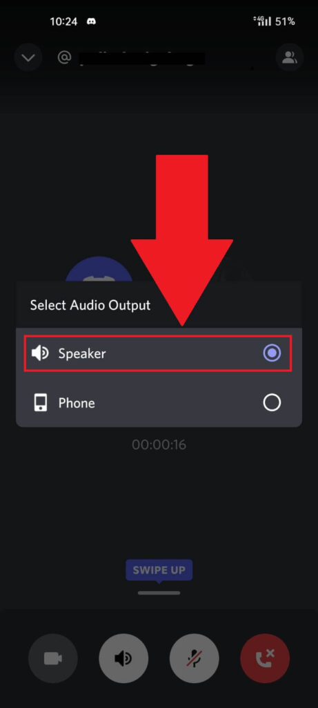 Select "Speaker"