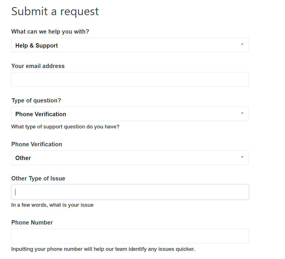 Submit a request on Discord