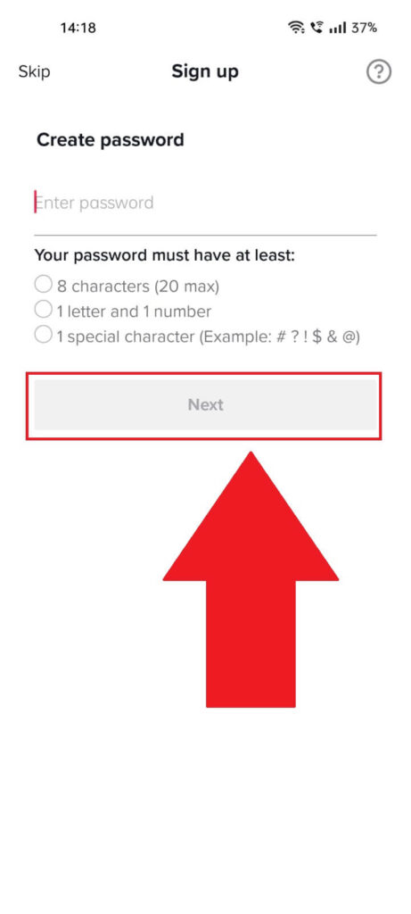 Enter a password