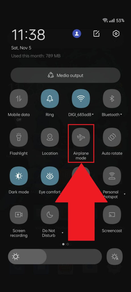 Disable Airplane Mode