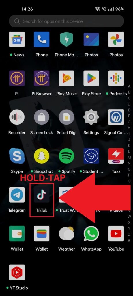 Hold-Tap on TikTok