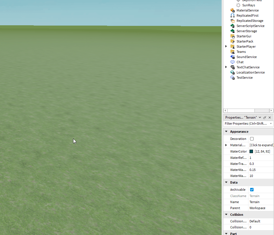 Roblox basic terrain background with no grass