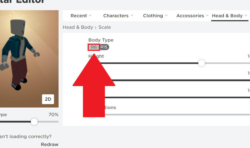 r6/r15 toggle gone from avatar editor? : r/roblox