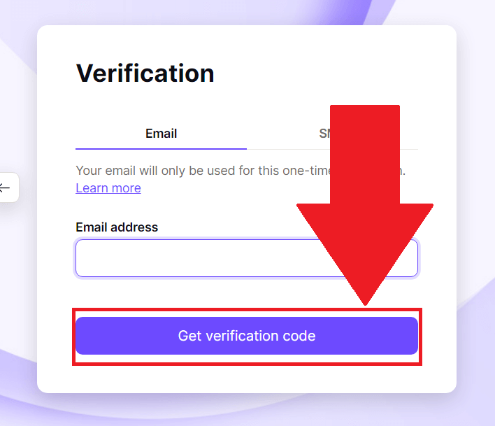 ProtonVPN verification screen where you can see the "Get verification code" button highlighted