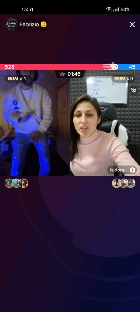 TikTok Live video with no comment section
