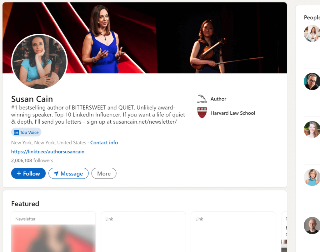Susan Cain's official LinkedIn page
