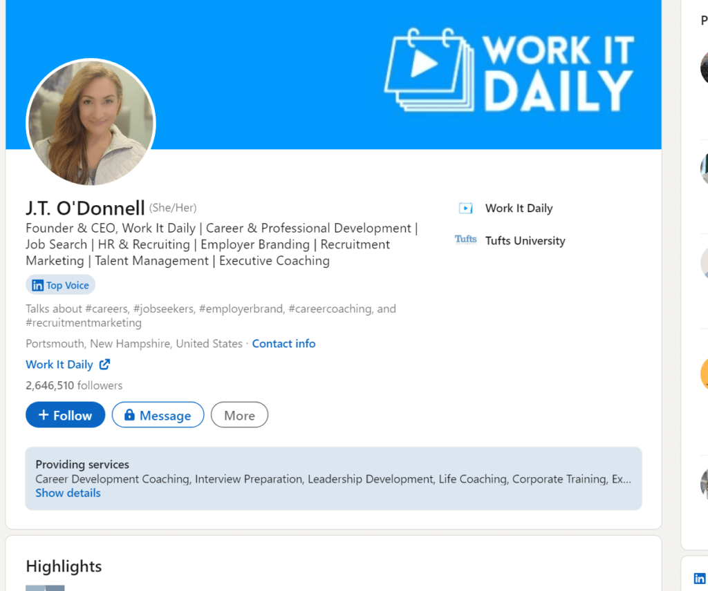 J.T. O'Donnell's official LinkedIn page