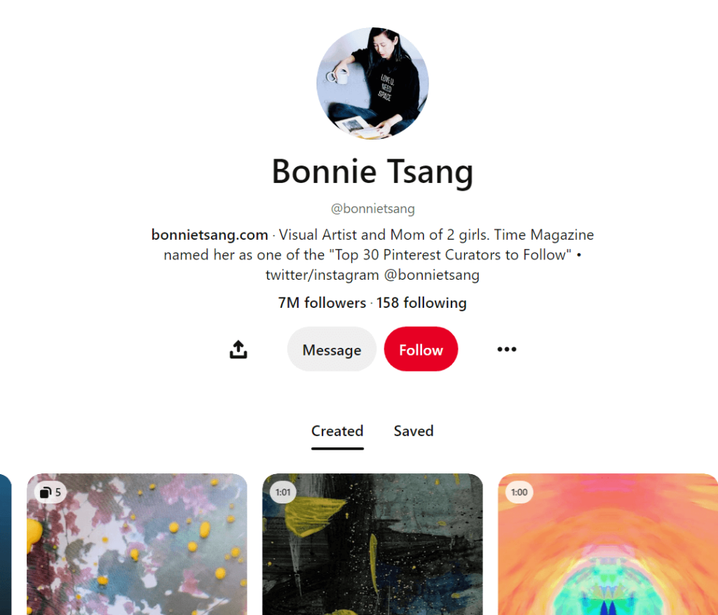 Bonnie Tsang's profile page on Pinterest